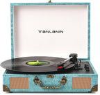 Vinyl Record Player with Bluetooth Output & Input, Treble & Bass Control by TANLANIN