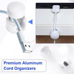 2 Sets Charger Holders for Cords, Adhesive Metal Cord Clips, Cable Management - Image 5