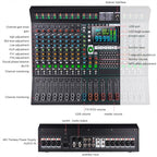 MD-14 14-Channel Professional Audio Mixer, 99 DSP Effects, LED Display - Image 8