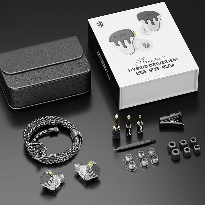 BASN BmasterX in Ear Audio Monitor, Hybrid 6 Drivers IEM Earphones - Image 5