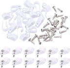 Swpeet 120 Pack White 1/2 Inch Nylon Plastic R-Type Cable Clips Clamp Kit by Swpeet
