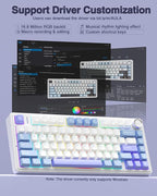 AULA F75 75% Wireless Mechanical Keyboard, Hot Swappable Creamy Keyboard - Image 7