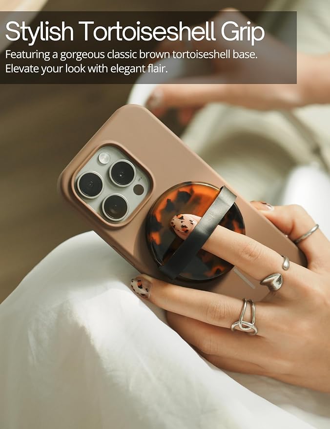 Heesch Magnetic Ring for Phone Case Loopy Brown Phone Grip Strap Holder for - Image 8