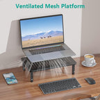 WALI Dual Monitor Stand for Desk, Desk Monitor Riser 3 Height Adjustable - Image 4