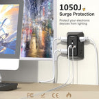 JcBlaon 3 Pack Outlet Extender Surge Protector, 6 Outlet Splitter - Image 5