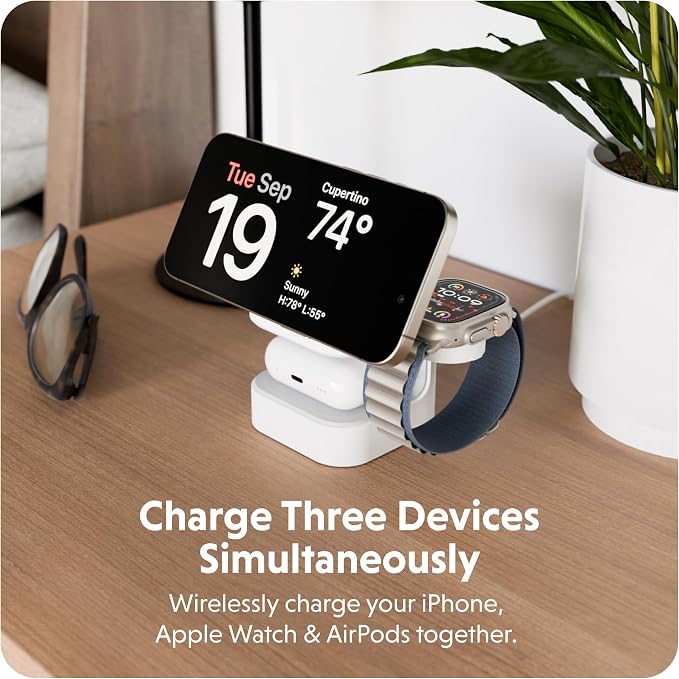 HyperJuice 3-in-1 Wireless Charger Qi2 Magnetic Stand — Fast Charger - Image 2