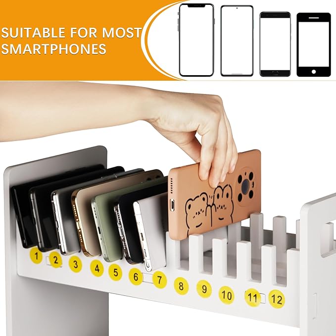 Cell Phone Holder Classroom Cell Phone Storage 3-Tier Multiple Cell Phone Stand - Image 4