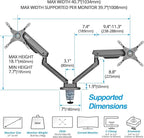 AVLT Dual 27”-43” RGB Gaming Monitor Arm Desk Mount Built-in 20 Lighting Modes - Image 4