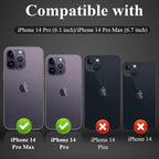 YWXTW Screen Protector for iPhone 14 Pro Max, 9H Tempered Glass, Scratch - Image 2