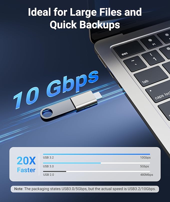 Syntech USB C to USB Adapter Pack of 2 USB C Male to USB3 Female Adapter - Image 3