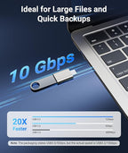Syntech USB C to USB Adapter Pack of 2 USB C Male to USB3 Female Adapter - Image 3