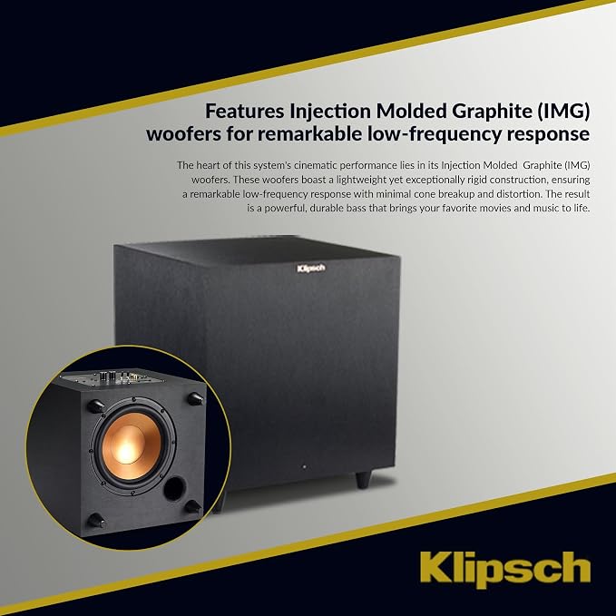 Klipsch Reference Theater Pack 5.1-Channel Speaker System + AVR-S770H 75W - Image 5