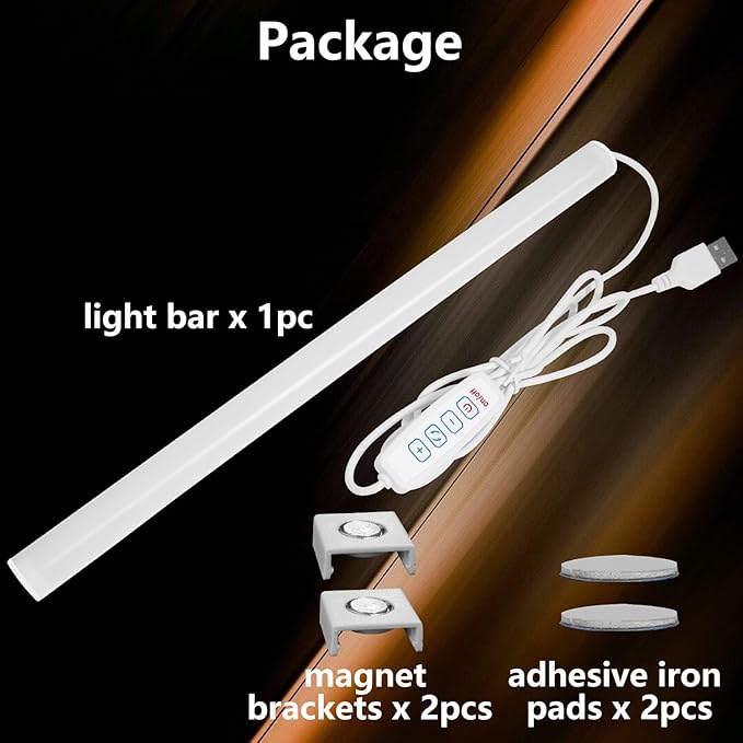 12 Inch LED Light Bar USB Powered 3 Colors White, Warm White, - Image 6