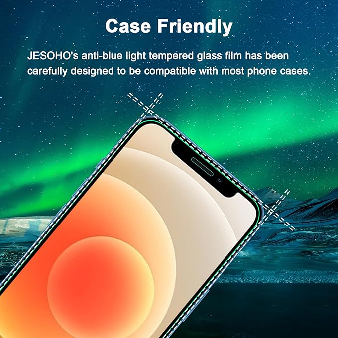 Screen Protector for iPhone 12 Mini, Eye Protection, HD Anti Blue Light - Image 8
