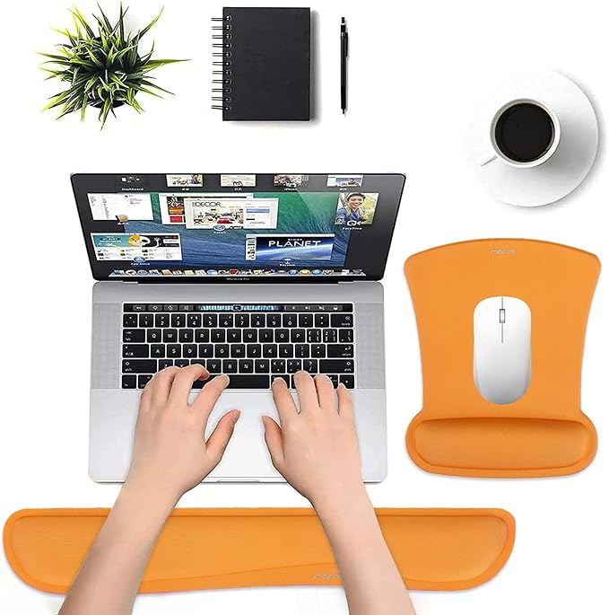 MOSISO Wrist Rest Support for Mouse Pad & Keyboard Set, Ergonomic Mousepad - Image 2
