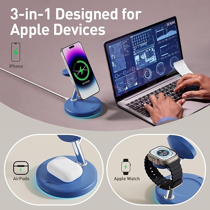 New 3 in 1 Charging Station for Apple Compatible - Image 3