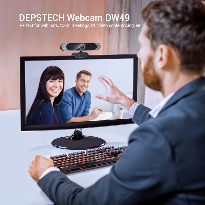 DEPSTECH 4K Webcam, DW49 HD 8MP Equipped - Image 8