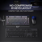 Redragon K673 GB 75% Wireless Gasket RGB Gaming Keyboard, 3-Modes 81 Keys PBT - Image 3