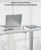 Jgstkcity 65W USB-C Hidden Desktop Power Grommet: 1 AC Outlet, 8 USB Charging - Image 7