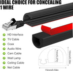 Self-Adhesive Cable Hider, Flexible Wire Cover Cable Raceway - Image 2