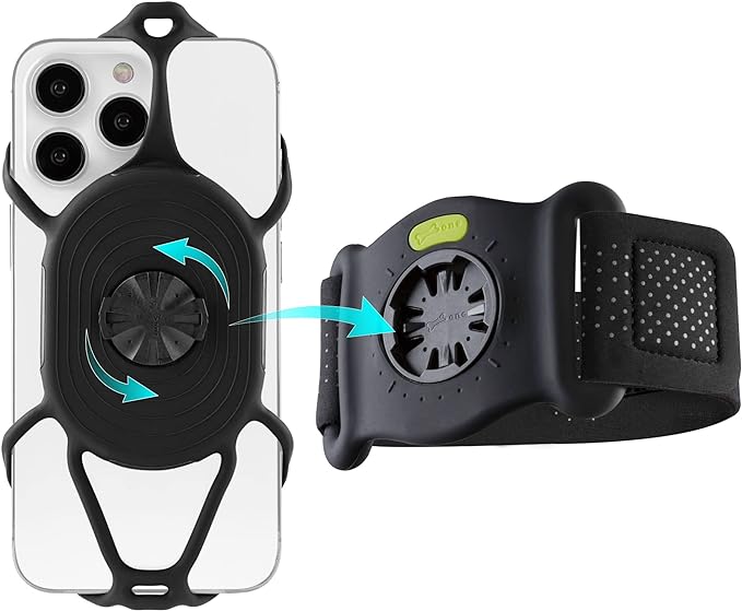 BONE Run Tie Connect Kit 2, Running Cell Phone Holder, Detachable & 360° by Bone