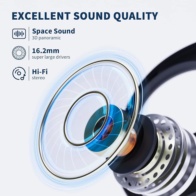 Open Ear Headphones, True Wireless Earbuds 40H Playtime Bone Conduction - Image 5