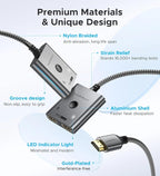 HDMI Switch 2 in 1 Out 4K@60Hz, WARRKY Bidirectional 2x1 Switcher Splitter - Image 5