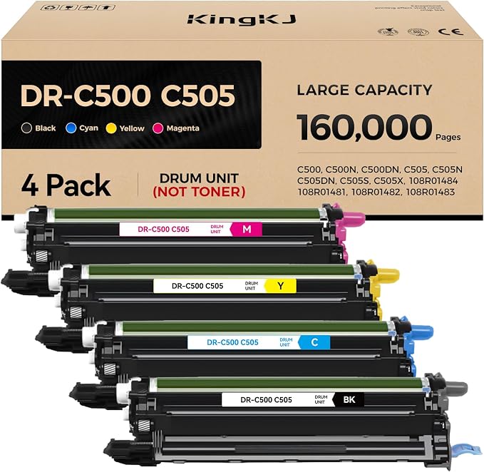 C500 C505 Drum Unit 4-Pack High Capacity Replacement by KingKJInkToner