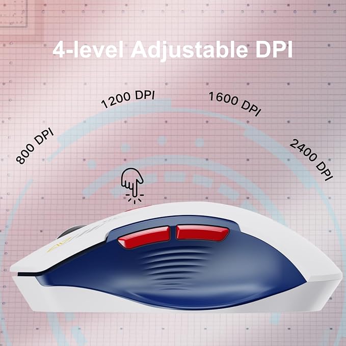Wireless Mouse, Visible Battery Display，Rechargeable Laptop Mouse Wireless 2.4G - Image 4