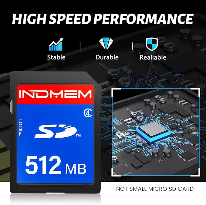 INDMEM SD Card 512MB, 10 Packs Class 4 512MB Flash Memory Card MLC Standard - Image 2