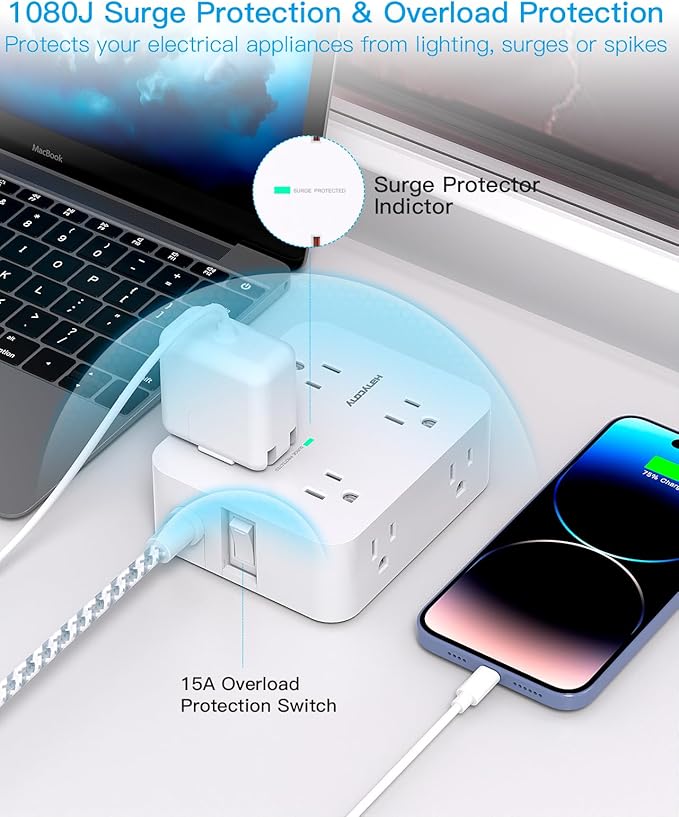Surge Protector Power Strip - Image 3