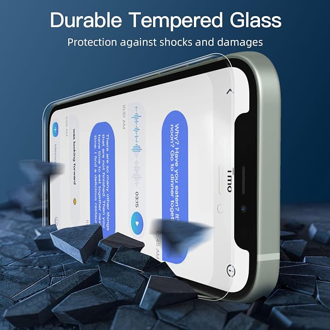 NEW'C 3 Pack Privacy for iPhone 12 Mini Screen Protector, Enhanced 28-Degree - Image 7