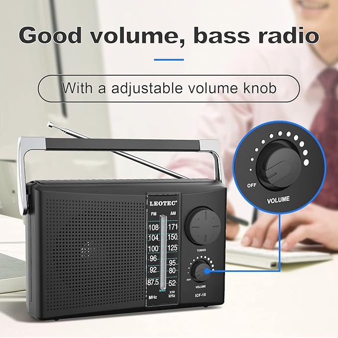 LEOTEC Portable AM FM Radio - Image 2
