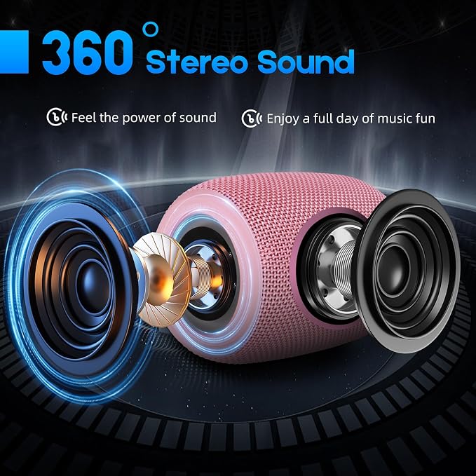 Portable Bluetooth Speaker, BT5.3 Wireless Speaker 20W Bass Diaphragms - Image 2
