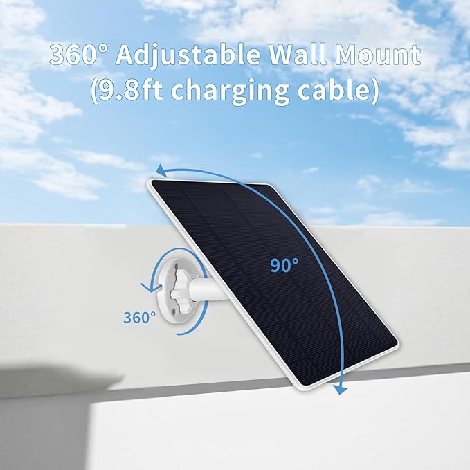 Solar Panel Charger for Ring Stick Up Cam, Stick Up Cam Pro, Ring Spotlight Cam - Image 6