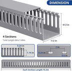 ZhiYo 66in Professional Server Rack Cable Management Raceway, H2in x W2in Cable - Image 2