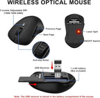 Wireless Keyboard and Mouse Combo, Full Size Quiet Key Computer Keyboard and - Image 6