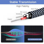 1/4 inch 10ft Stereo Headphone Guitar Cable, Male to Female, Quarter inch - Image 2