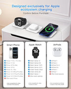 Charging Station for Apple Multiple Devices - 3 in 1 Foldable Magnetic Wireless - Image 4