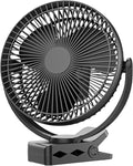 Clip Fan, 8 Inch Mini Quiet Desk Fan, 10000mAh USB Rechargeable Battery by Dorobeen