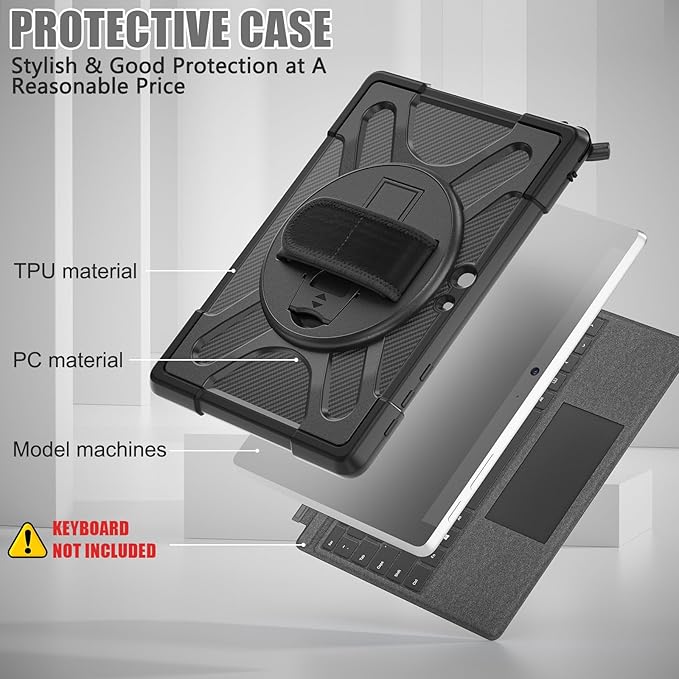 ZenRich Case for Microsoft Surface Go 4/3/2/1 10.5-inch, Protective Case for - Image 3