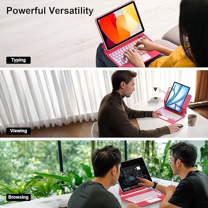 Keyboard Case for iPad Air 13 inch, iPad Pro 12.9 inch，Magic-Style Magnetic – - Image 7