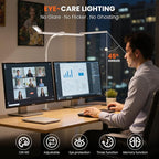 LED Desk Lamp for Office Home, 3 Light Bar Adjustable Desk Light - Image 3