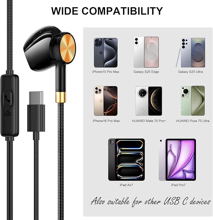 USB C Headphones Earbuds 3 Pack - Image 8