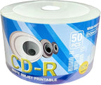 CD-R 700MB 80min 52x White Inkjet Hub Printable 50-Pack by LSK Media | Blank CDs by LSK+Media