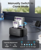 ORICO USB Type C to SATA 2 Bay Hard Drive Docking Station Duplicator/Cloner - Image 2