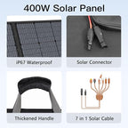 400W Portable Solar Panel, Lightweight Foldable Solar Panels Complete - Image 6