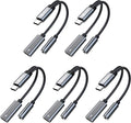 5PCS USB C Splitter for KZ ZS10 PRO, CCZ CA01 USB C to 3.5mm Audio Headphone by Yinyoo
