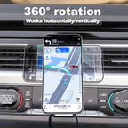 3 in 1 Wireless Car Charger, 15W Fast Charging Phone Holder Foldable Magnetic - Image 4