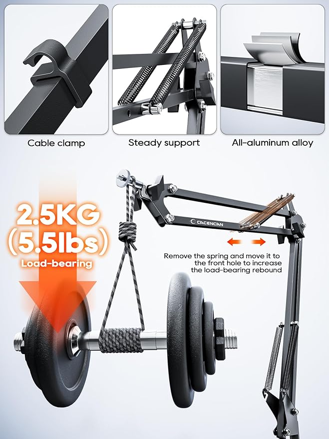 Overhead Camera Mount, 5lb Horizontal Load-Bearing, 360° Adjustable Stand - Image 6